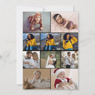 Entwerfen Sie Ihre eigene 10 FotoCollage Dankeskarte
