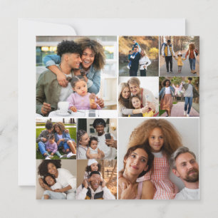 Entwerfen Sie Ihre eigene 10 FotoCollage Feiertagskarte
