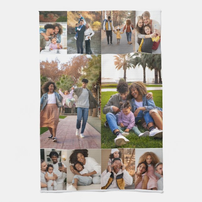 Entwerfen Sie Ihre eigene 10 FotoCollage Geschirrtuch (Vertikal)