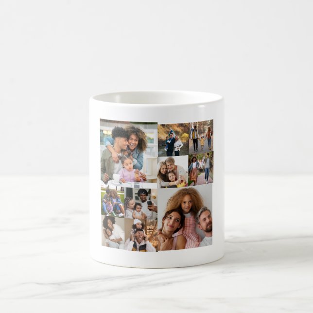 Entwerfen Sie Ihre eigene 10 FotoCollage Kaffeetasse (Mittel)