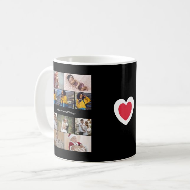 Entwerfen Sie Ihre eigene 10 FotoCollage Kaffeetasse (Vorderseite Links)
