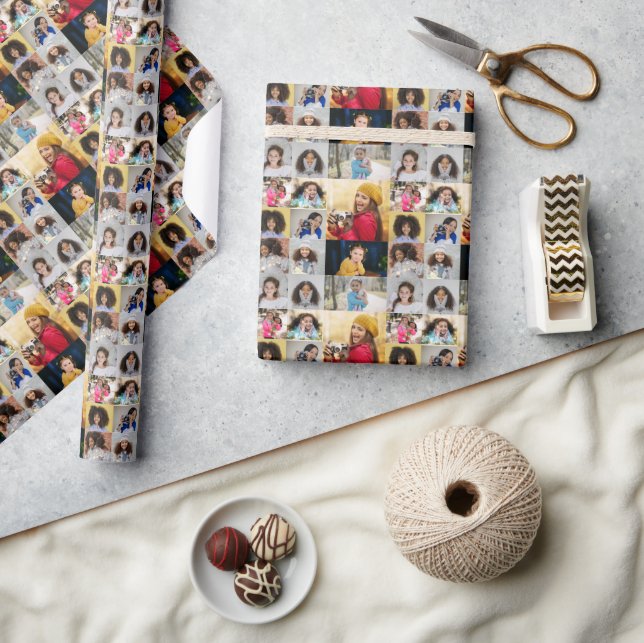 Entwerfen Sie Ihre eigene 11 FotoCollage Geschenkpapier (Kunsthandwerk)