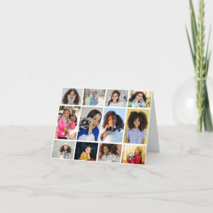 Entwerfen Sie Ihre eigene 12 FotoCollage Dankeskarte