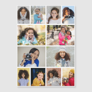 Entwerfen Sie Ihre eigene 12 FotoCollage Magnetkarte