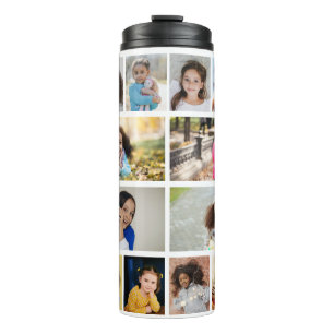 Entwerfen Sie Ihre eigene 12 FotoCollage Thermosbecher