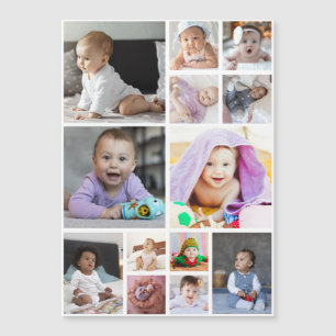 Entwerfen Sie Ihre eigene 13 FotoCollage Magnetkarte