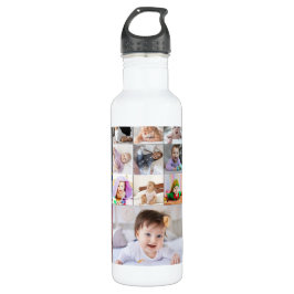 Entwerfen Sie Ihre eigene 14 FotoCollage Edelstahlflasche