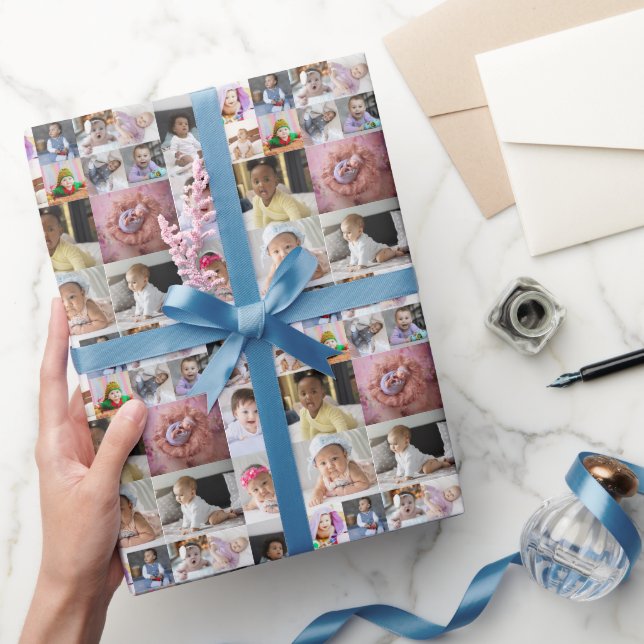 Entwerfen Sie Ihre eigene 15 FotoCollage Geschenkpapier (Schenken)