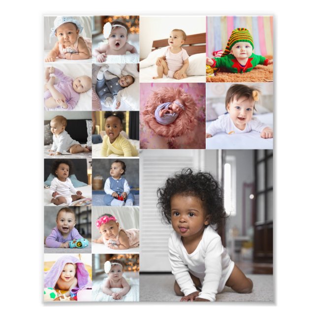 Entwerfen Sie Ihre eigene 17 FotoCollage Fotodruck (Vorne)