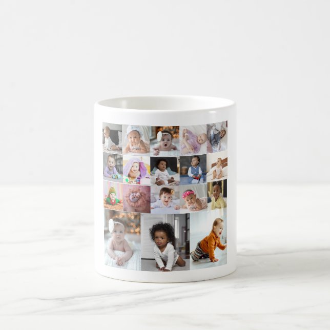 Entwerfen Sie Ihre eigene 18 FotoCollage Kaffeetasse (Mittel)