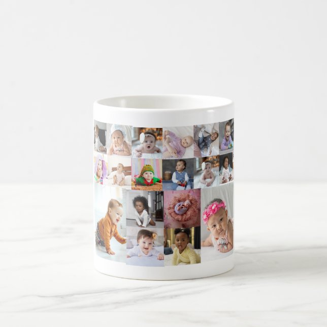 Entwerfen Sie Ihre eigene 18 FotoCollage Kaffeetasse (Mittel)
