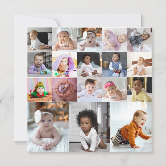 Entwerfen Sie Ihre eigene 18 FotoCollage Karte (Vorderseite)