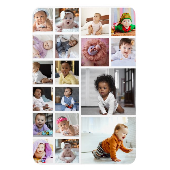 Entwerfen Sie Ihre eigene 18 FotoCollage Magnet (Vertikal)