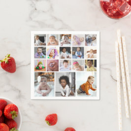 Entwerfen Sie Ihre eigene 18 FotoCollage Serviette