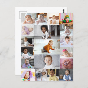 Entwerfen Sie Ihre eigene 19 FotoCollage Postkarte
