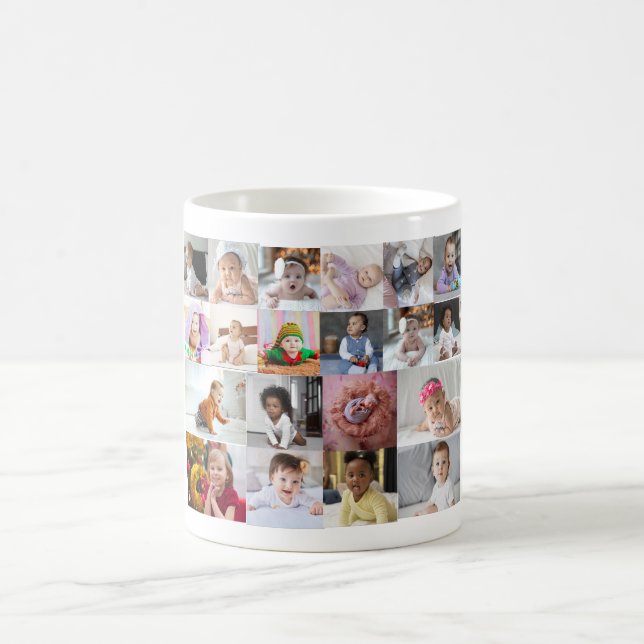 Entwerfen Sie Ihre eigene 20 FotoCollage Kaffeetasse (Mittel)
