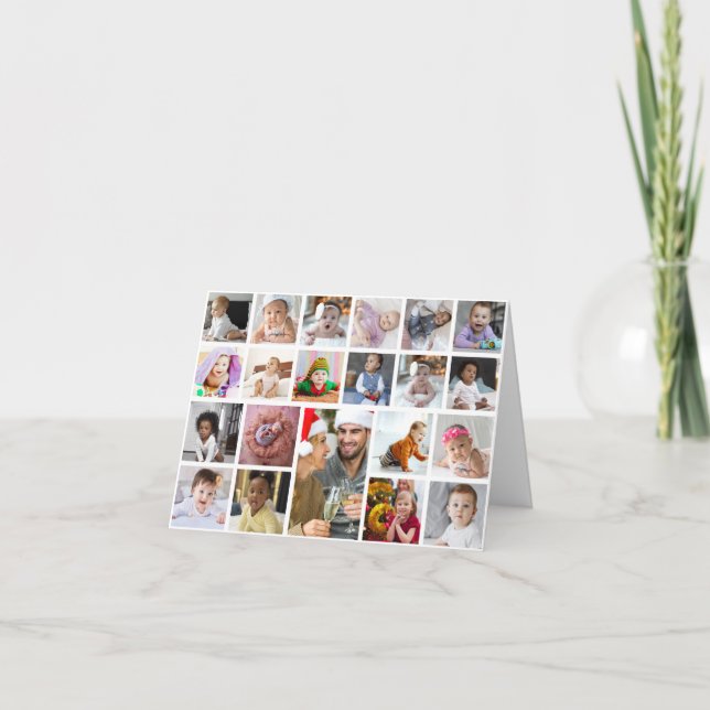 Entwerfen Sie Ihre eigene 21 FotoCollage Dankeskarte (Vorderseite)