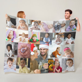 Entwerfen Sie Ihre eigene 21 FotoCollage Fleecedecke