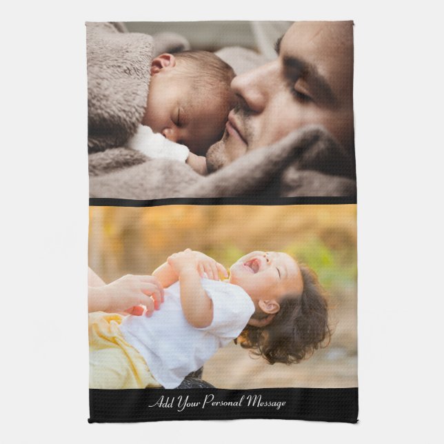 Entwerfen Sie Ihre eigene 2-FotoCollage Geschirrtuch (Vertikal)
