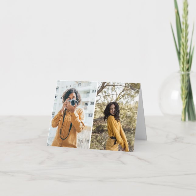 Entwerfen Sie Ihre eigene 2-FotoCollage Karte (Vorderseite)