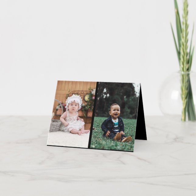 Entwerfen Sie Ihre eigene 2-FotoCollage Karte (Vorderseite)