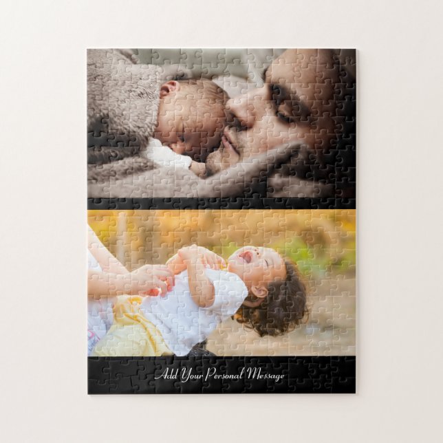 Entwerfen Sie Ihre eigene 2-FotoCollage Puzzle (Vertikal)