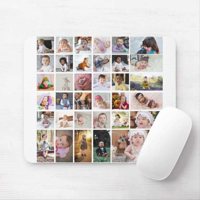 Entwerfen Sie Ihre eigene 35 FotoCollage Mousepad (Mit Mouse)