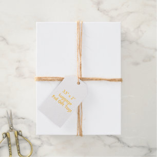 Entwerfen Sie Ihre eigene 3,5" x 2" Gepäck Gold Ju Geschenkanhänger
