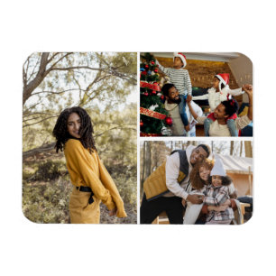 Entwerfen Sie Ihre eigene 3 FotoCollage Magnet