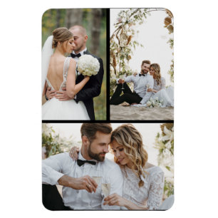 Entwerfen Sie Ihre eigene 3 FotoCollage Magnet