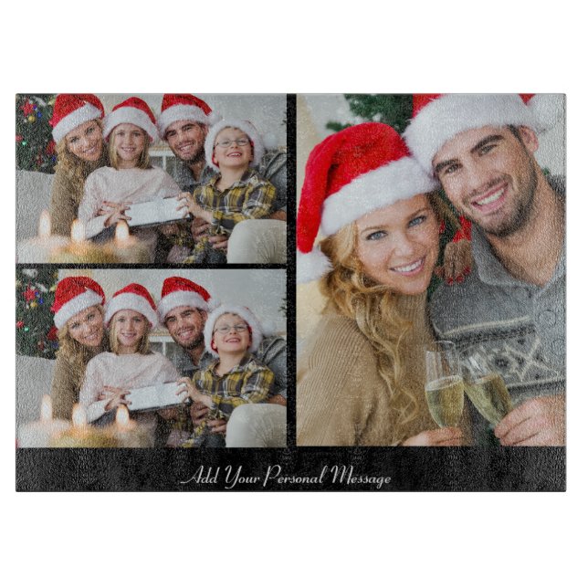 Entwerfen Sie Ihre eigene 3 FotoCollage Schneidebrett (Vorderseite)
