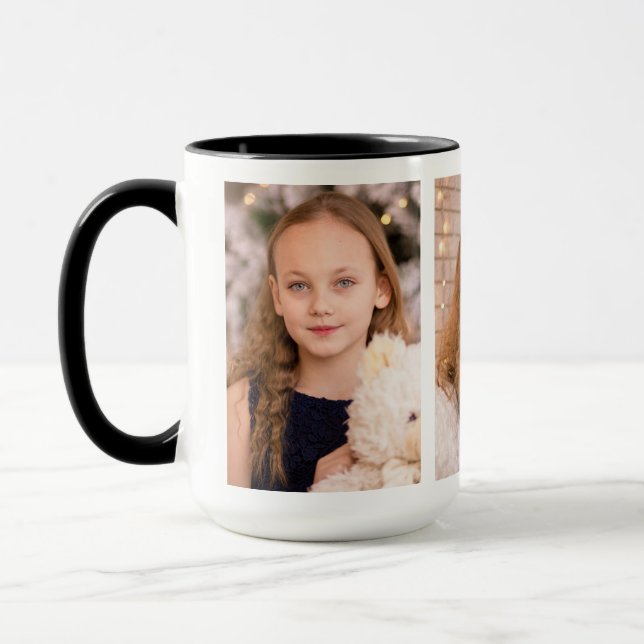 Entwerfen Sie Ihre eigene 3 FotoCollage Tasse (Links)