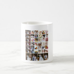 Entwerfen Sie Ihre eigene 40 FotoCollage Kaffeetasse