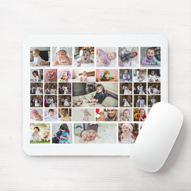 Entwerfen Sie Ihre eigene 40 FotoCollage Mousepad (Mit Mouse)