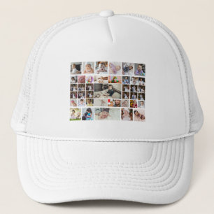 Entwerfen Sie Ihre eigene 40 FotoCollage Truckerkappe