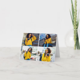 Entwerfen Sie Ihre eigene 4-FotoCollage Dankeskarte