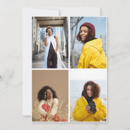 Entwerfen Sie Ihre eigene 4-FotoCollage Dankeskarte