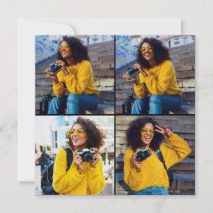 Entwerfen Sie Ihre eigene 4-FotoCollage Karte