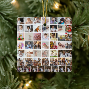 Entwerfen Sie Ihre eigene 50 FotoCollage Keramikornament