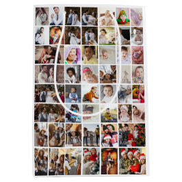 Entwerfen Sie Ihre eigene 50 FotoCollage Mittlere Geschenktüte