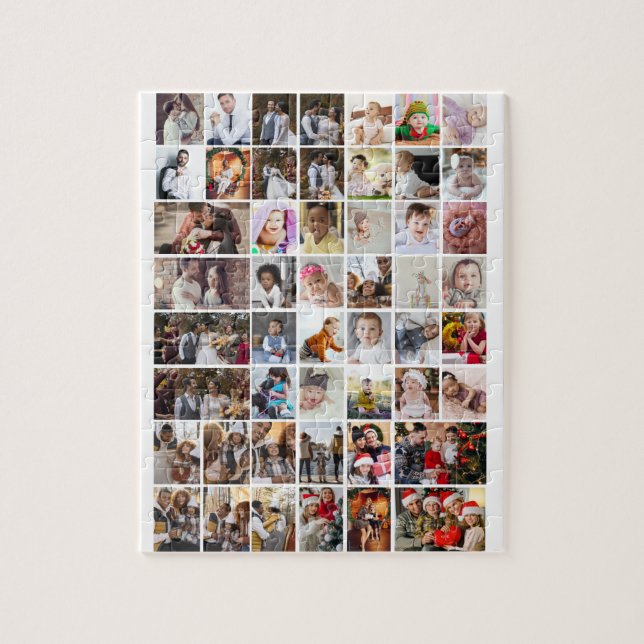 Entwerfen Sie Ihre eigene 50 FotoCollage Puzzle (Vertikal)