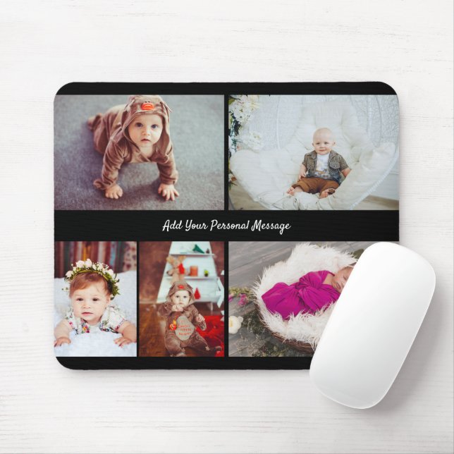 Entwerfen Sie Ihre eigene 5-FotoCollage Mousepad (Mit Mouse)