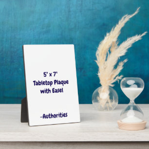 Entwerfen Sie Ihre eigene 5" x 7" Tischplakette mi Fotoplatte