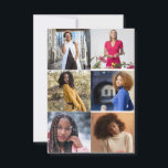 Entwerfen Sie Ihre eigene 6 FotoCollage Karte<br><div class="desc">Passen Sie Ihre persönliche Fotografie an. Sie können dieses maßgeschneiderte Produkt für besondere Anlässe wie Hochzeiten,  Geburtstage,  Weihnachten,  Feiertage,  Memorials,  Abschluss,  Geburtstage und vieles mehr machen. Es kann auch als Geschenk an Ihre beste Freundin,  nahe Freundin,  Familie und Verwandte gegeben werden.</div>