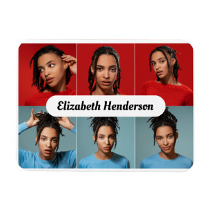 Entwerfen Sie Ihre eigene 6 FotoCollage Magnet