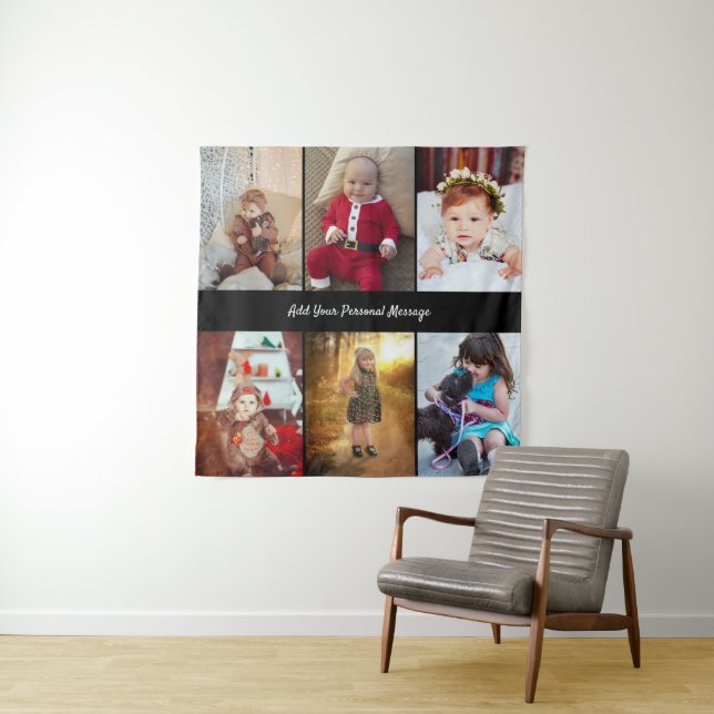 Entwerfen Sie Ihre eigene 6 FotoCollage Wandteppich (Beispiel)