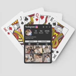 Entwerfen Sie Ihre eigene 7-Foto-Collage Spielkarten