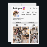 Entwerfen Sie Ihre eigene 7 FotoCollage Karte<br><div class="desc">Entwerfen Sie Ihre 7-Foto-Collage mit einem Instagram-Interface! Ersetzen Sie das Bild einfach mit Ihren Lieblingsbildern in 6 individuell anpassbare Rahmen und 1 Profilbild. Das ist perfekt,  um Erinnerungen zu teilen,  eine Geschichte zu erzählen oder ein stilvolles visuelles Gitter zu schaffen - alles in einem postfertigen Layout.</div>
