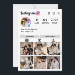 Entwerfen Sie Ihre eigene 7 FotoCollage Karte<br><div class="desc">Entwerfen Sie Ihre 7-Foto-Collage mit einem Instagram-Interface! Ersetzen Sie das Bild einfach mit Ihren Lieblingsbildern in 6 individuell anpassbare Rahmen und 1 Profilbild. Das ist perfekt,  um Erinnerungen zu teilen,  eine Geschichte zu erzählen oder ein stilvolles visuelles Gitter zu schaffen - alles in einem postfertigen Layout.</div>