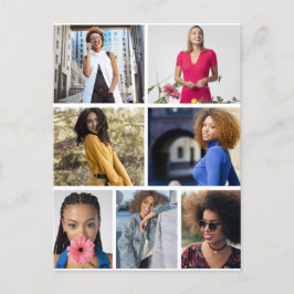 Entwerfen Sie Ihre eigene 7 FotoCollage Postkarte